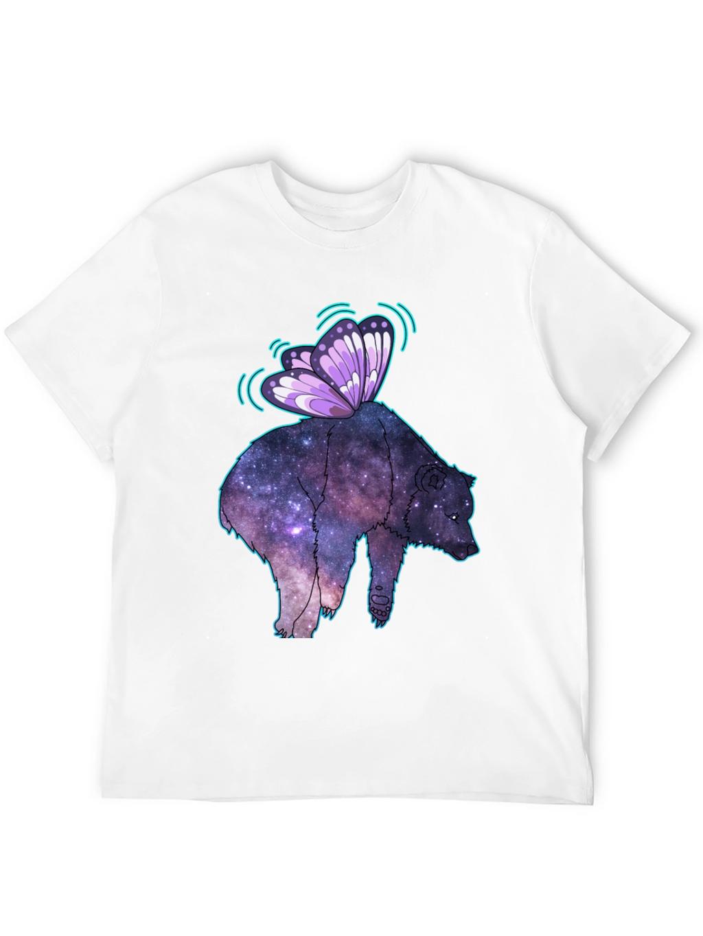 Cosmic Bear Butterfly T-Shirt - Galaxy Animal Tee