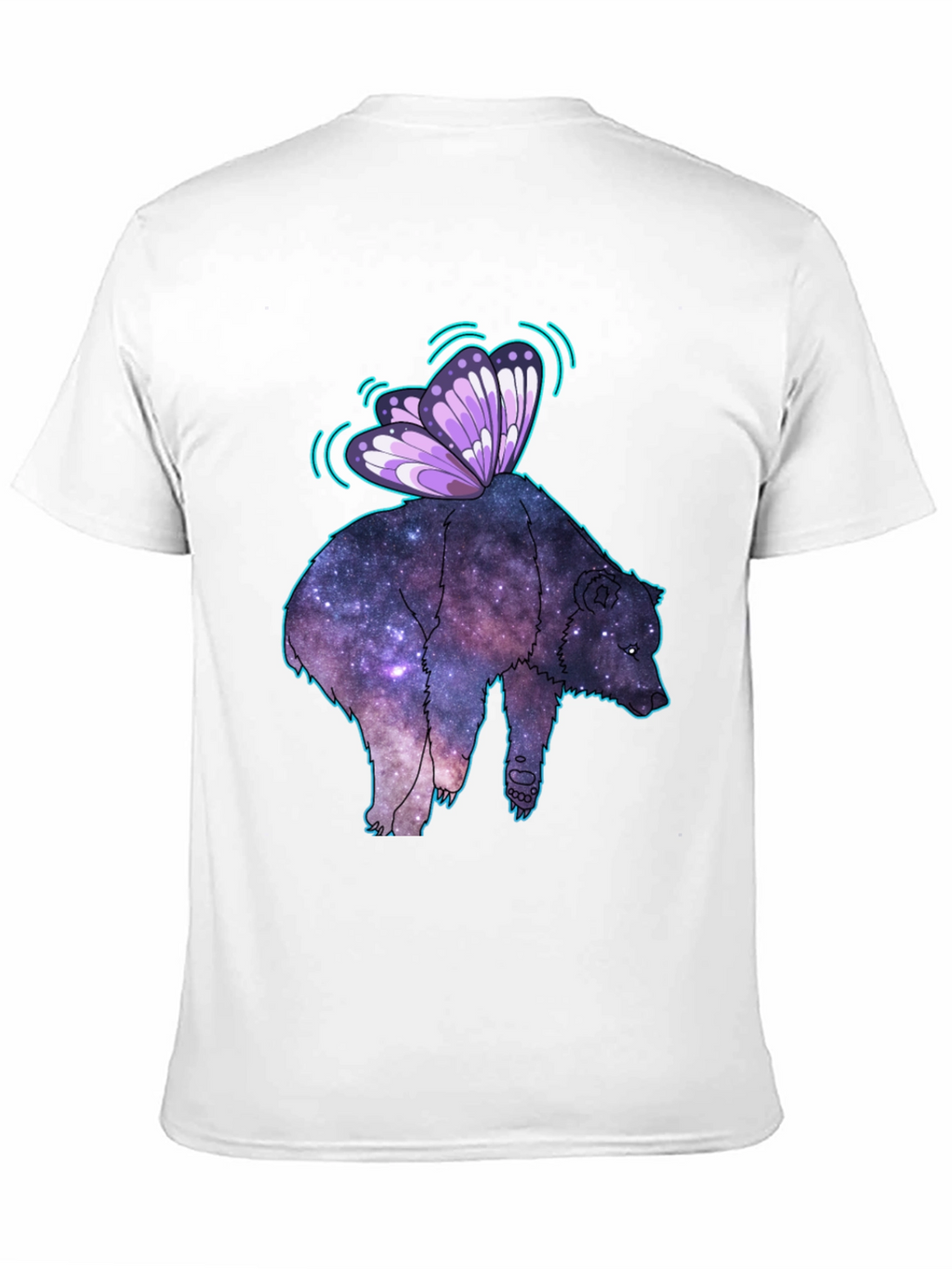Cosmic Bear Butterfly T-Shirt - Galaxy Animal Tee
