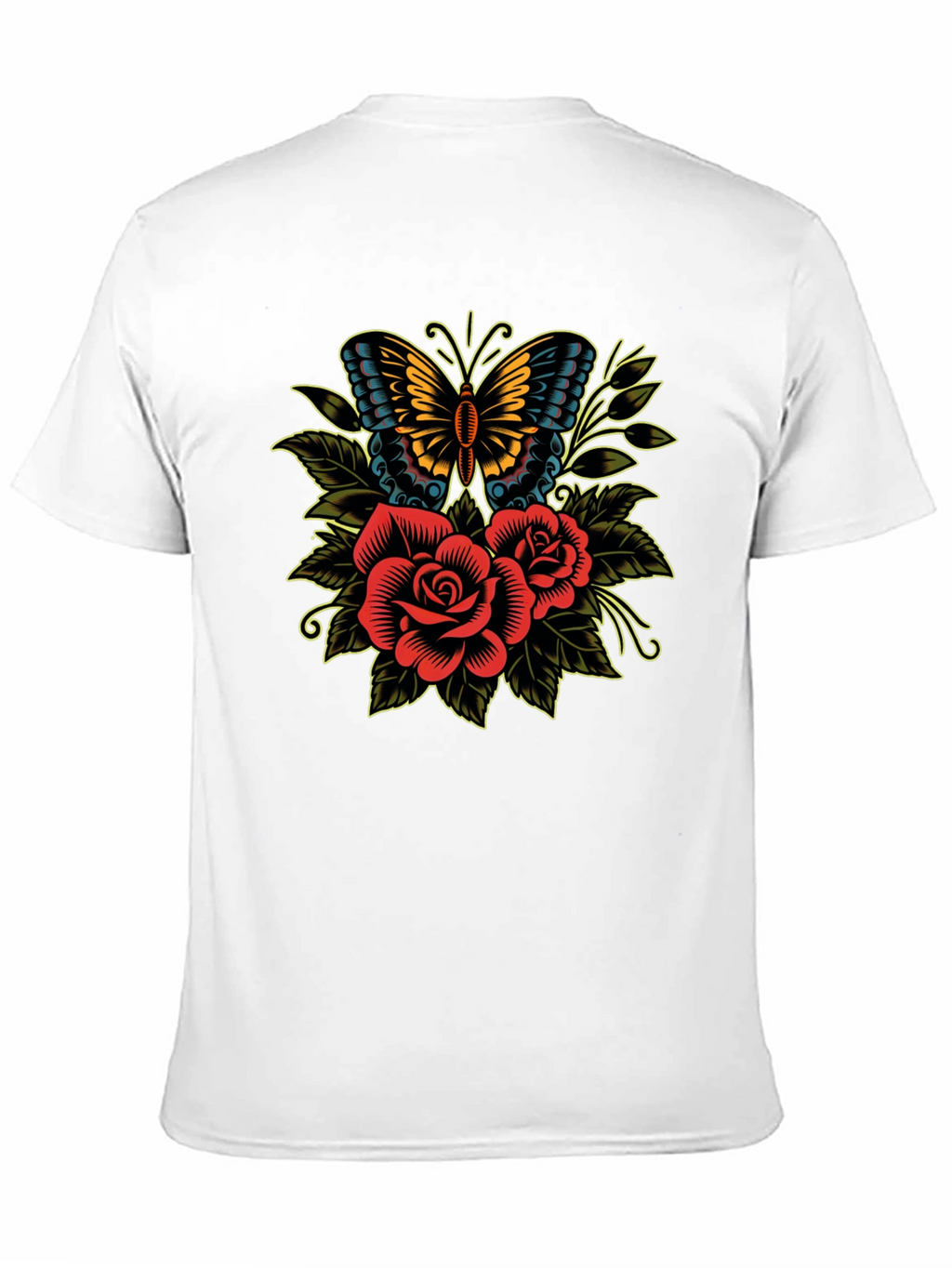 Butterfly & Roses Graphic T-Shirt
