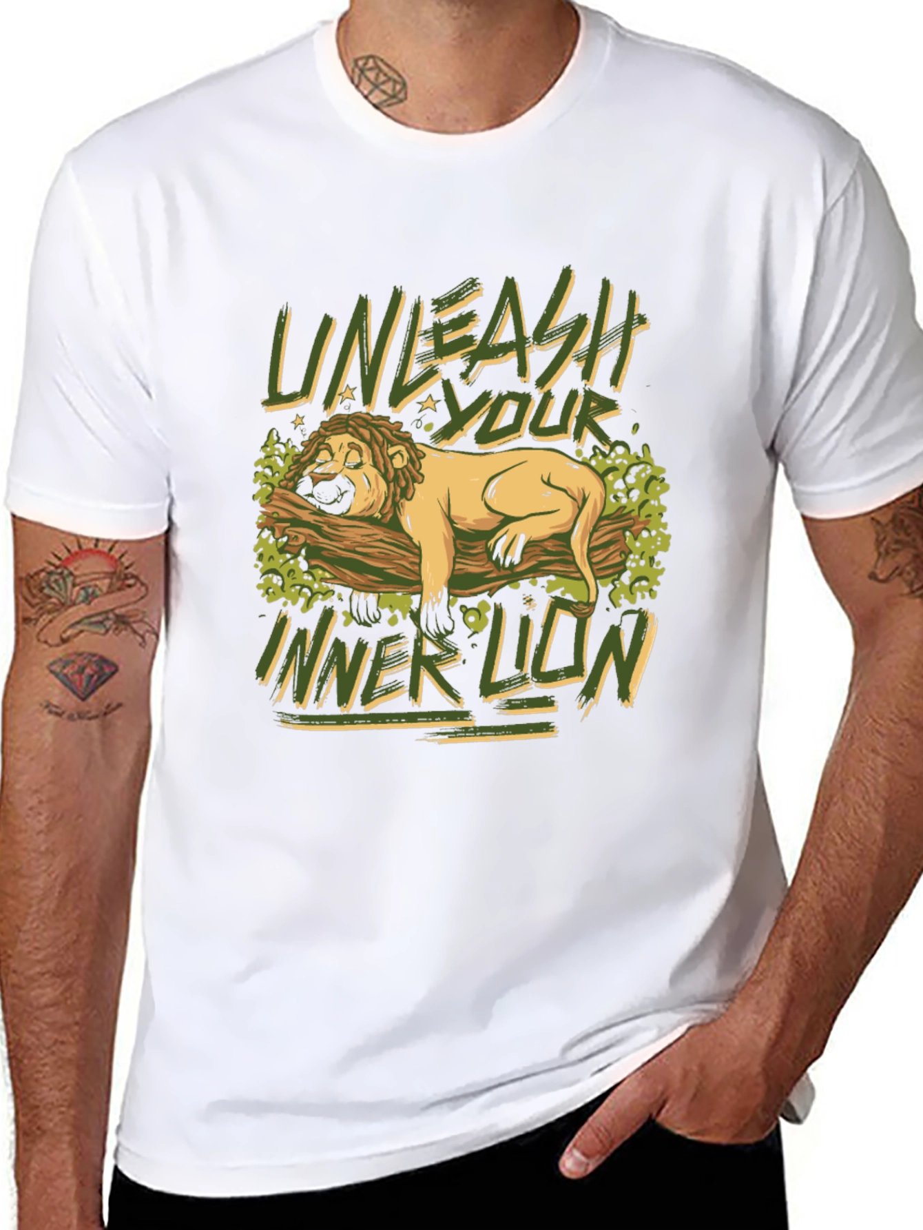 Unleash Your Inner Lion Graphic Tee - Black