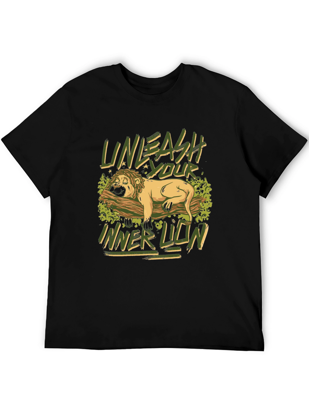 Unleash Your Inner Lion Graphic Tee - Black