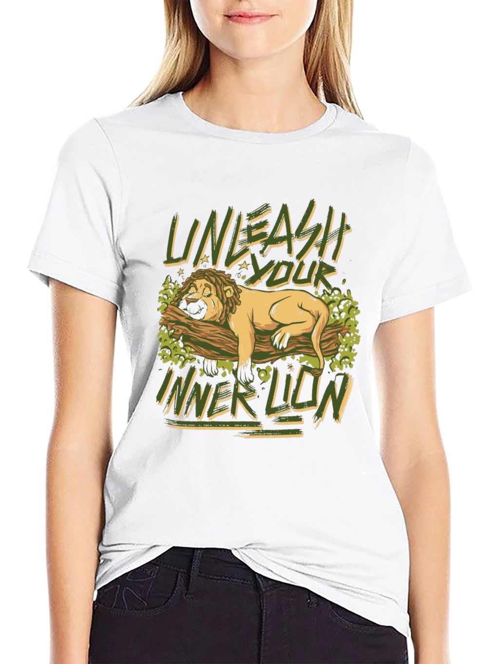 Unleash Your Inner Lion Graphic Tee - Black