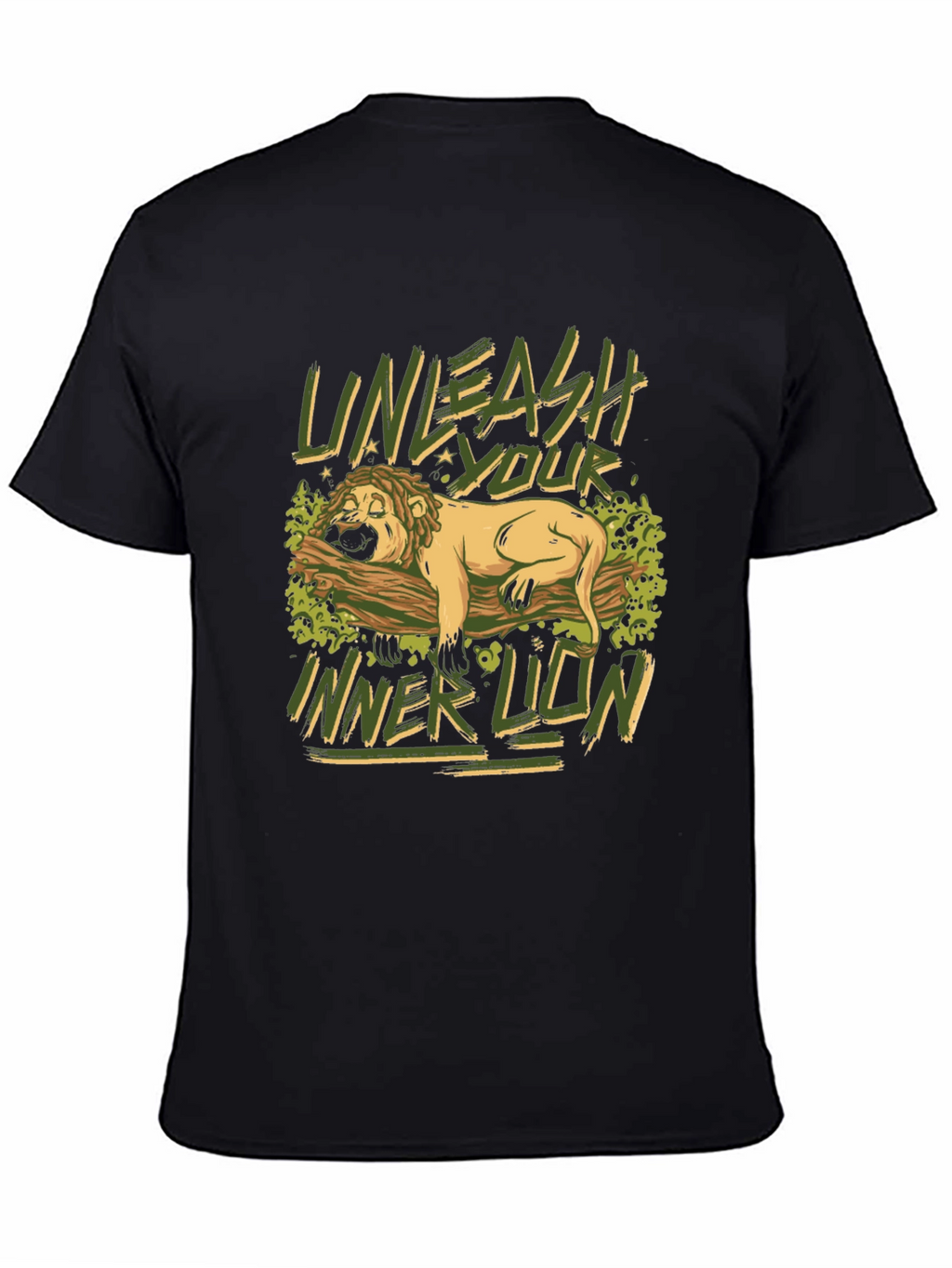 Unleash Your Inner Lion Graphic Tee - Black