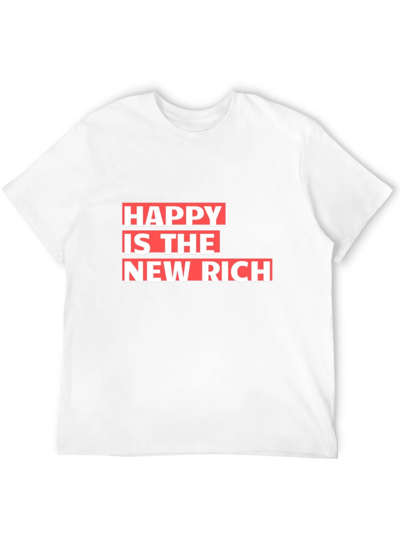 Happy is the New Rich Graphic Tee - Black