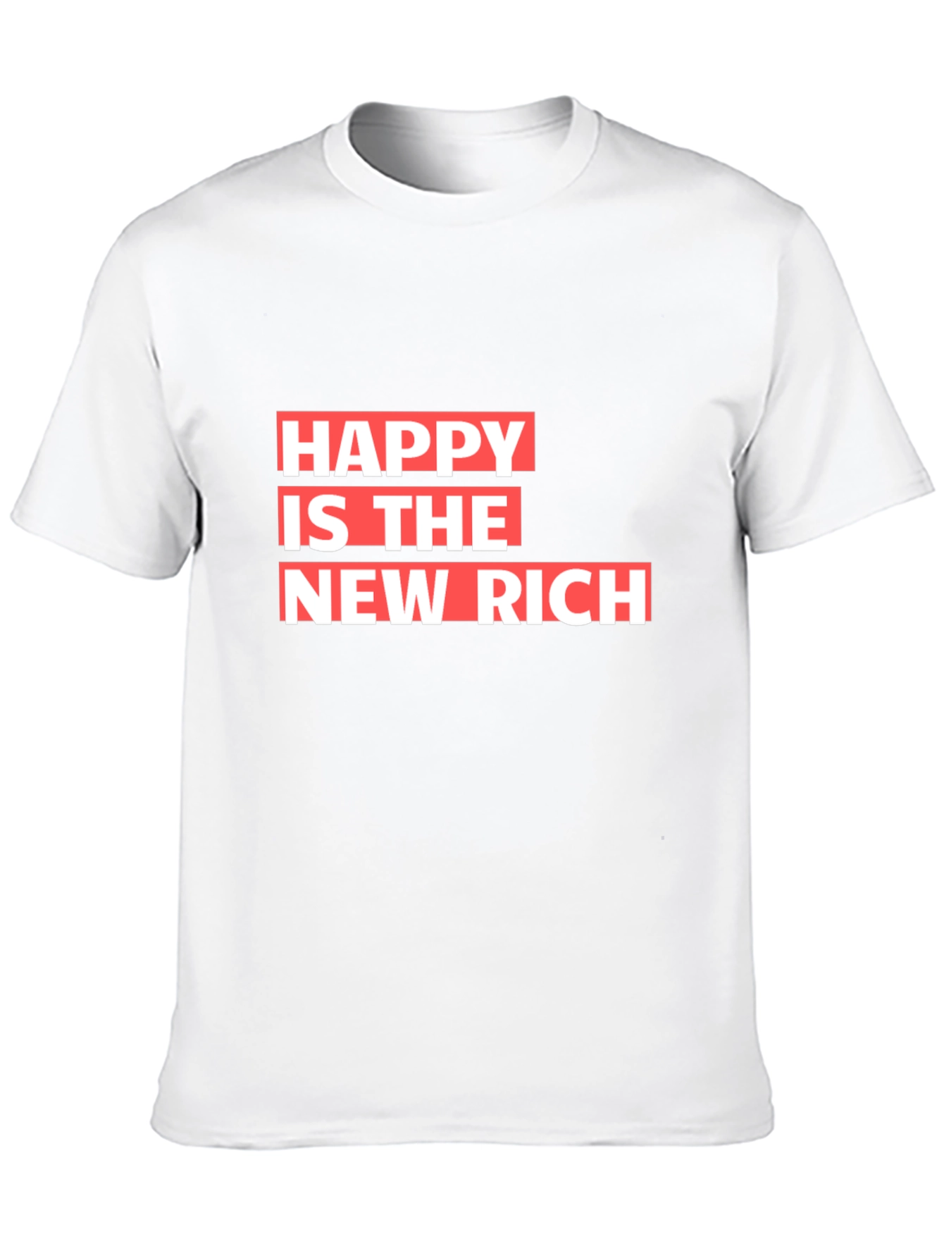 Happy is the New Rich Graphic Tee - Black