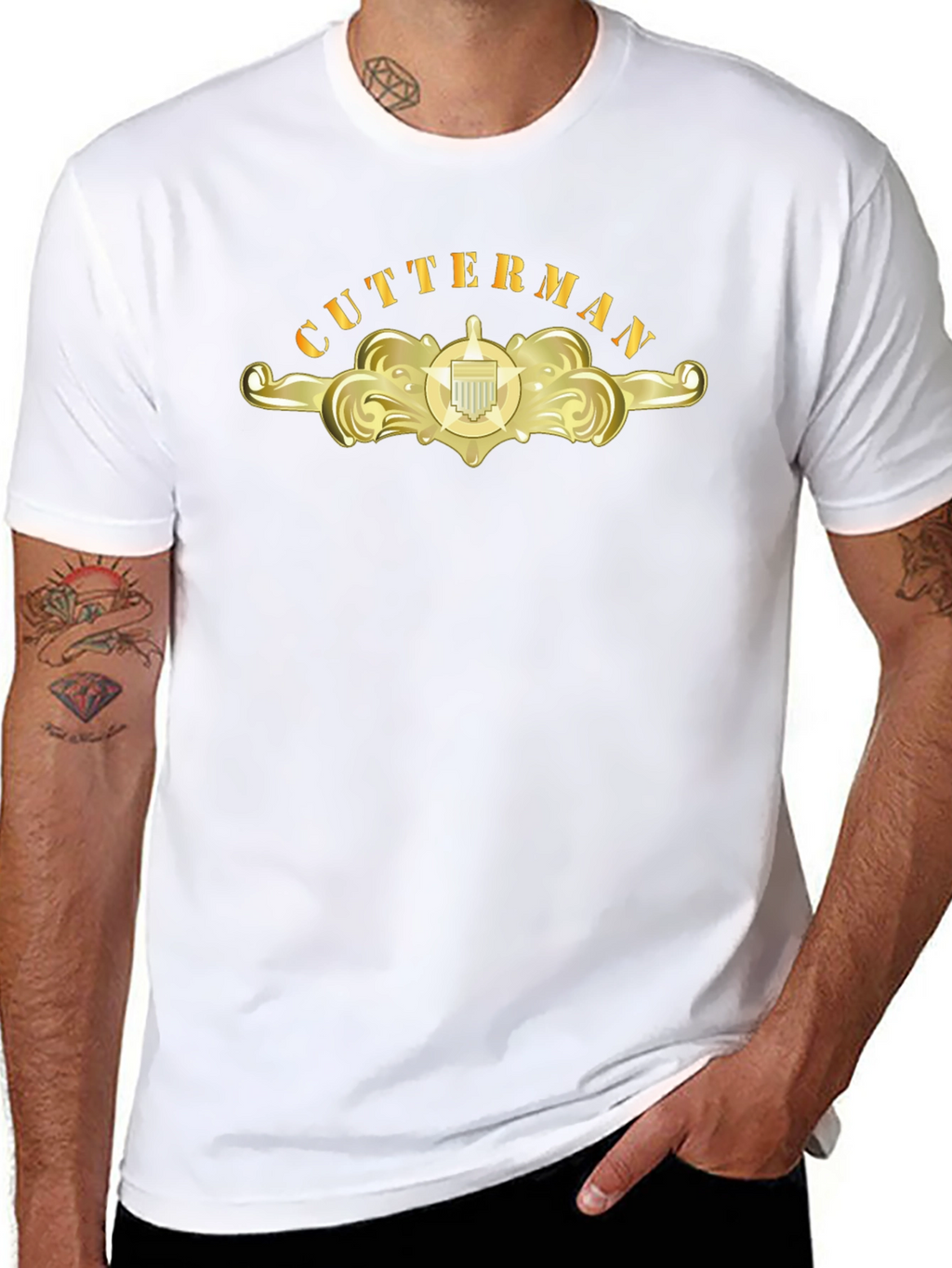 Cutterman Gold Emblem Black T-Shirt