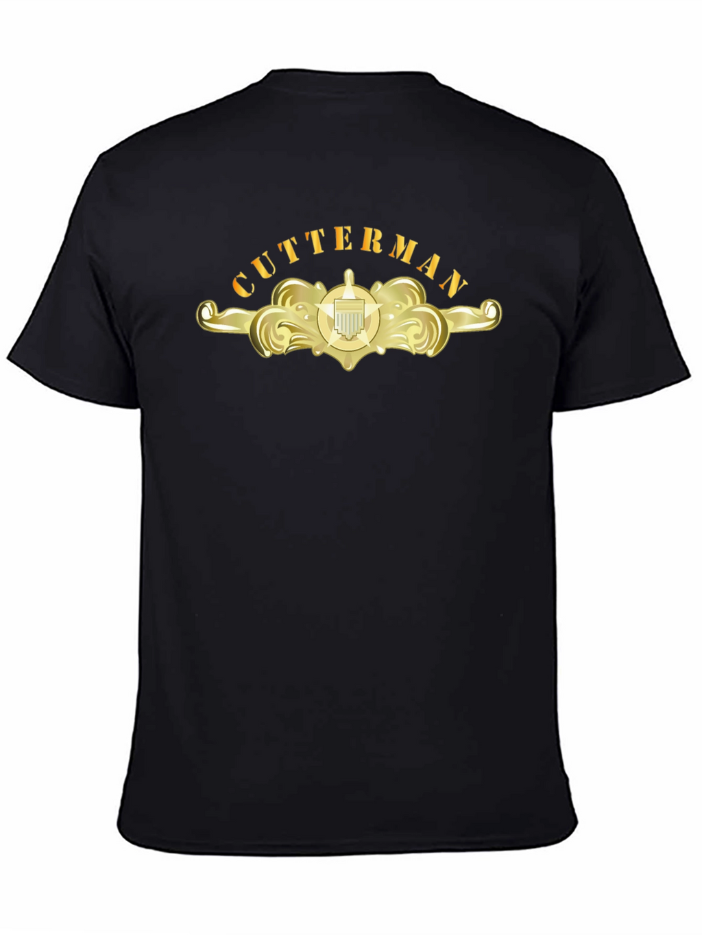 Cutterman Gold Emblem Black T-Shirt