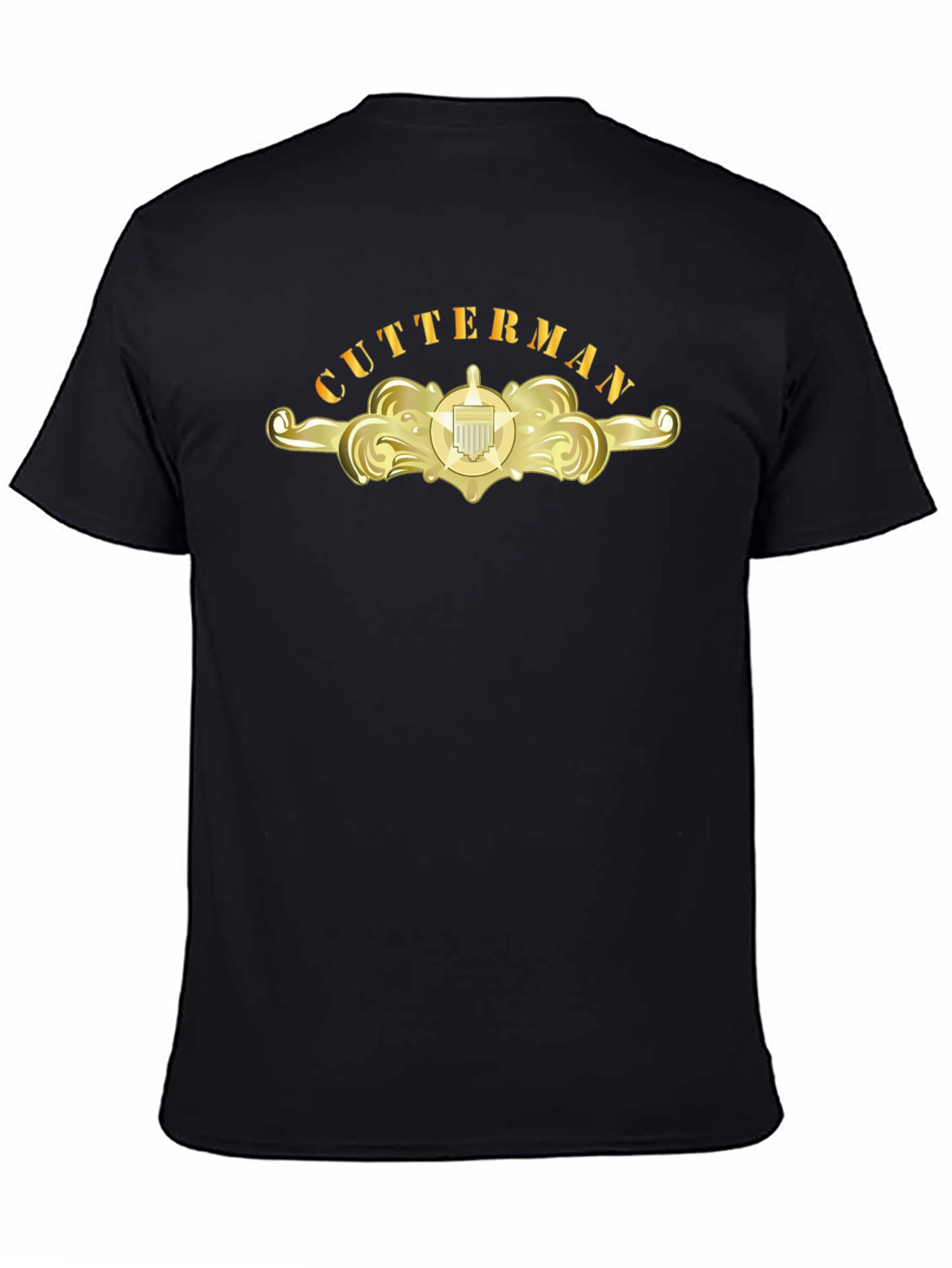 Cutterman Gold Emblem Black T-Shirt