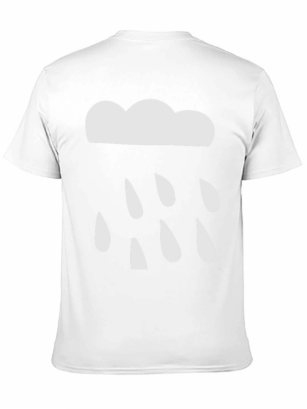 Cloud Raindrop Graphic Tee - Black Casual T-Shirt