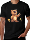 Bear Graphic Tee - Cute Cartoon Style