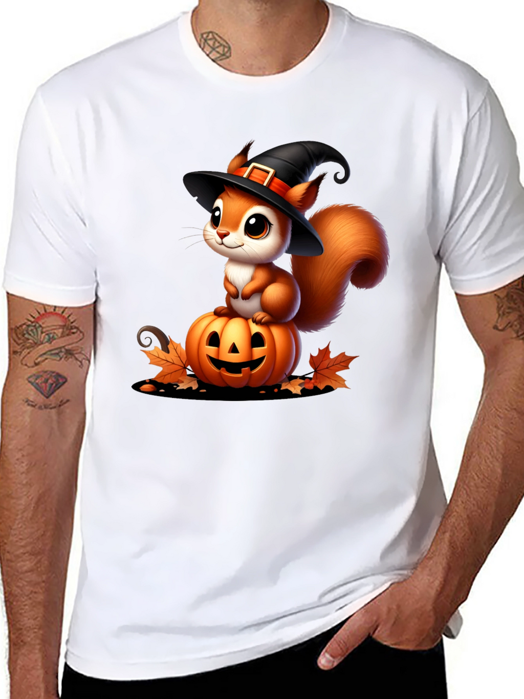 Halloween Squirrel Pumpkin T-Shirt