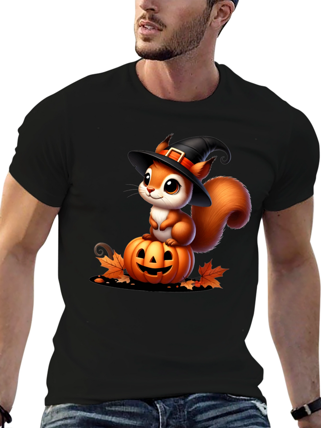 Halloween Squirrel Pumpkin T-Shirt