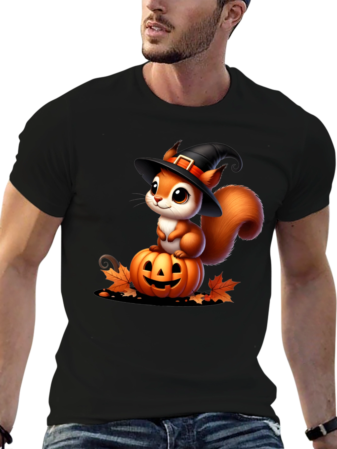 Halloween Squirrel Pumpkin T-Shirt