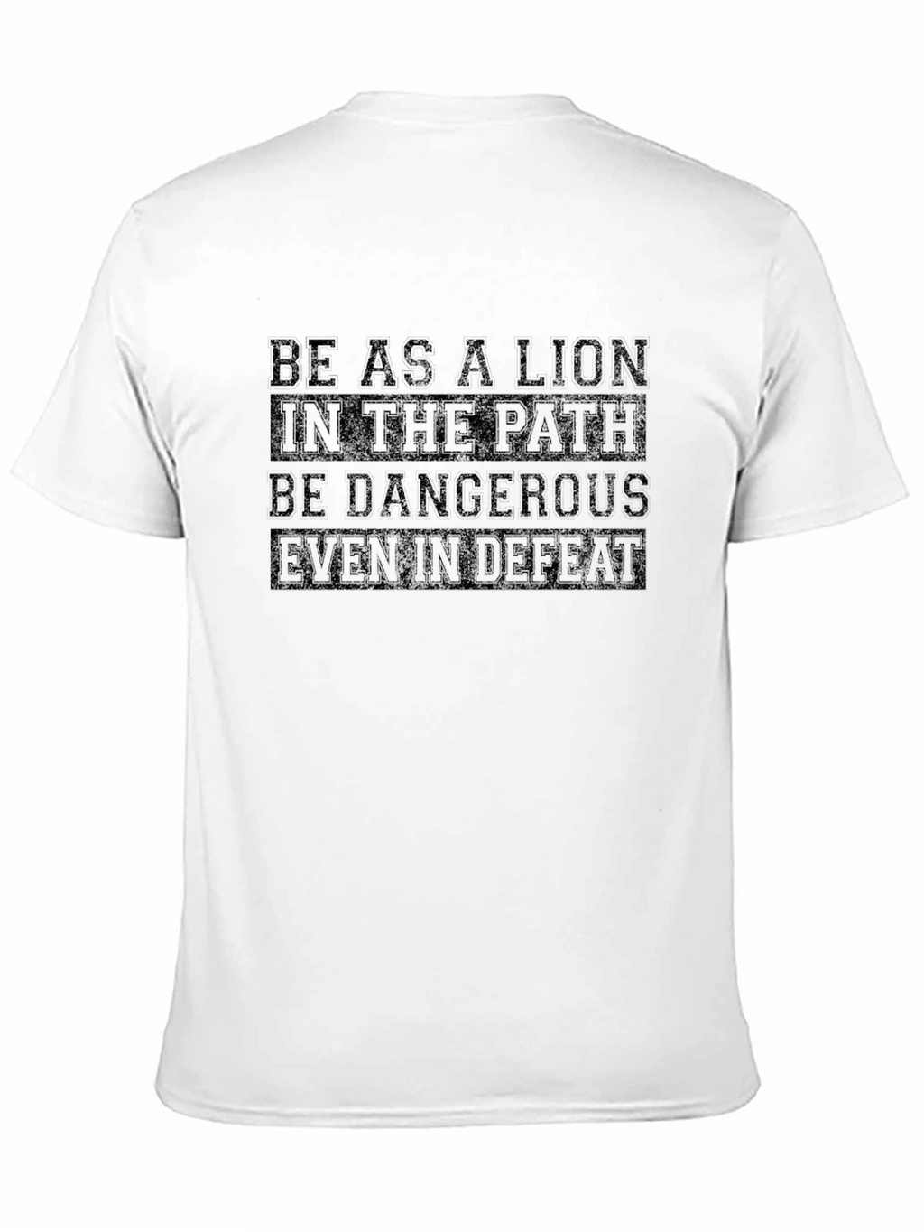 Lion Path Quote Black T-Shirt