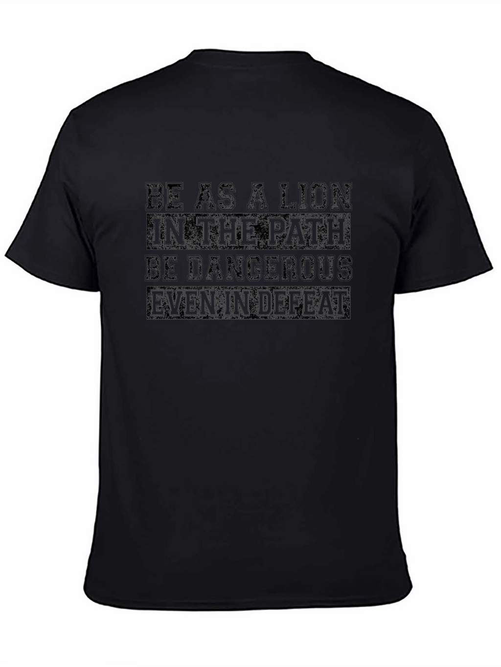 Lion Path Quote Black T-Shirt