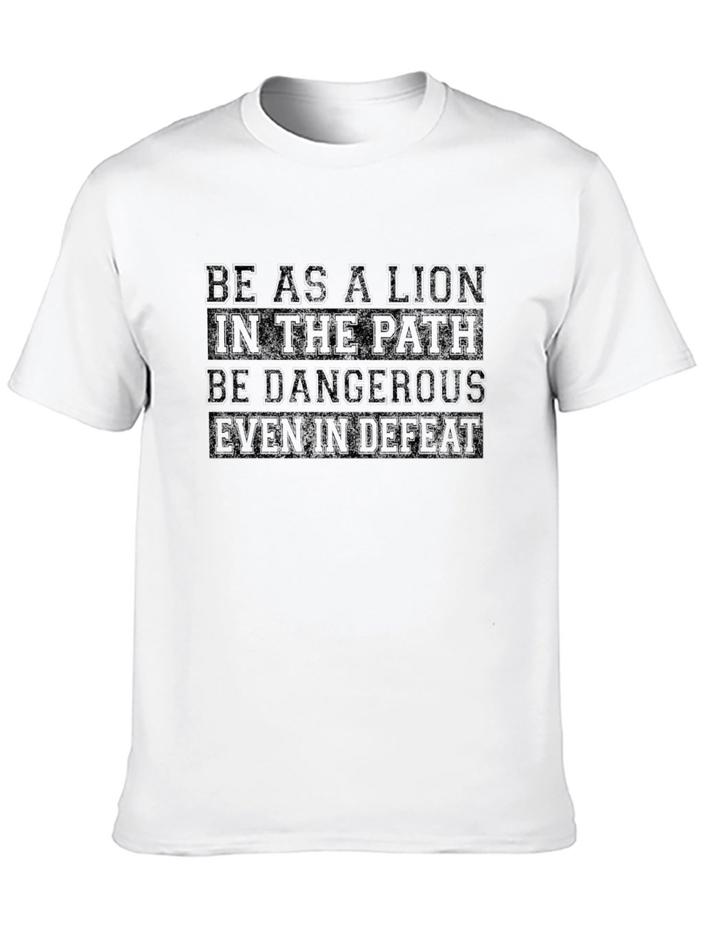 Lion Path Quote Black T-Shirt