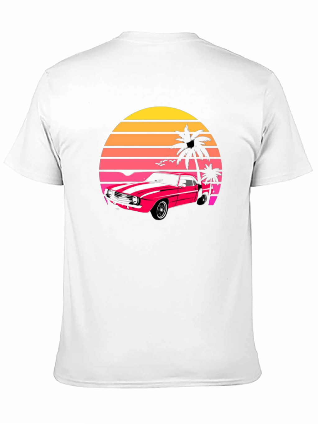 Retro Sunset Car Graphic T-Shirt