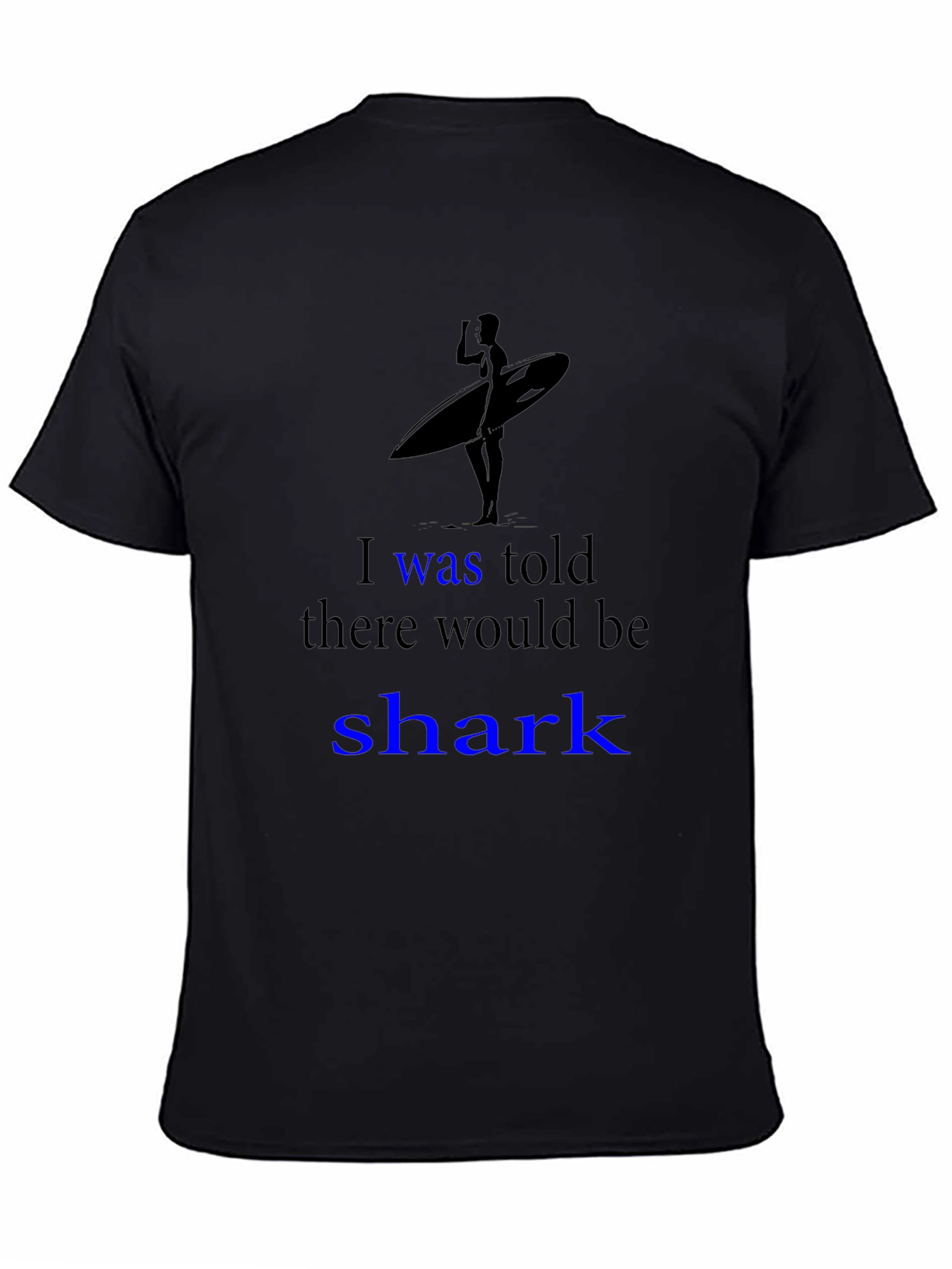 Shark Humor Graphic Tee - Surfer Design