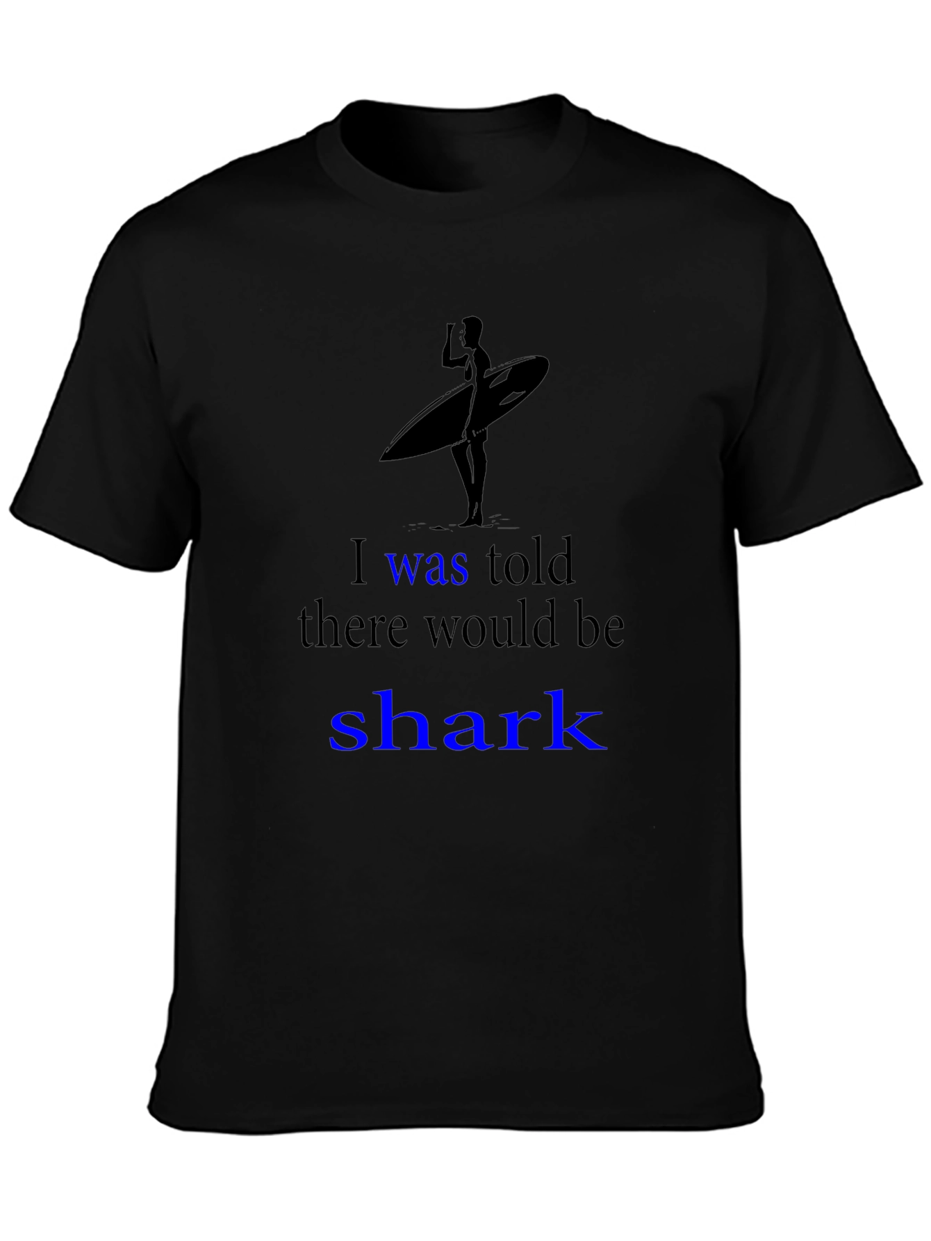 Shark Humor Graphic Tee - Surfer Design