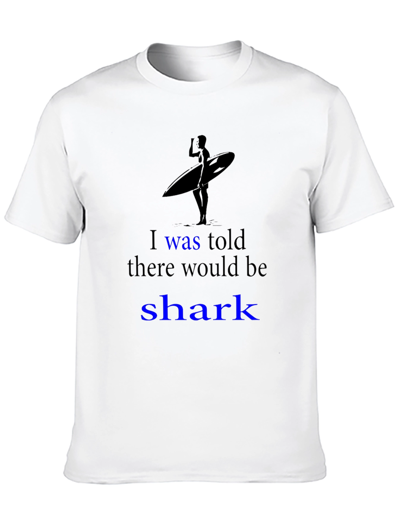 Shark Humor Graphic Tee - Surfer Design