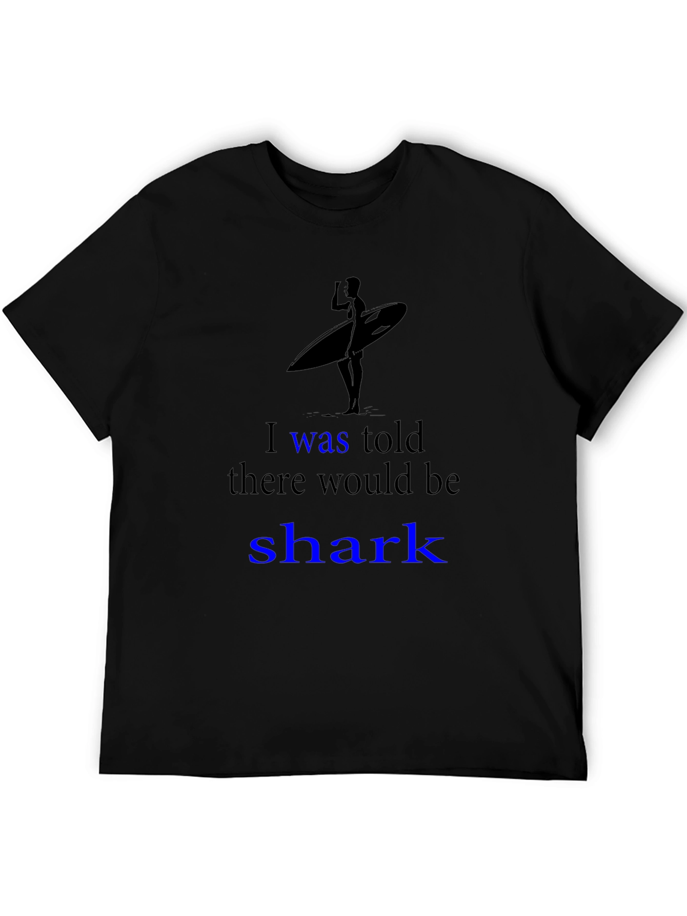 Shark Humor Graphic Tee - Surfer Design