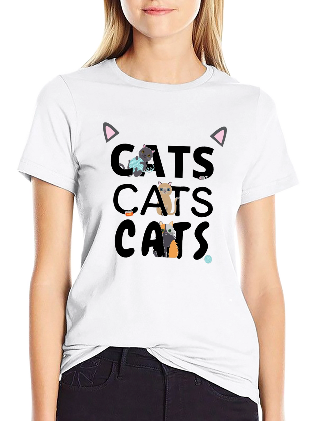 Cute Cats Graphic Tee Shirt