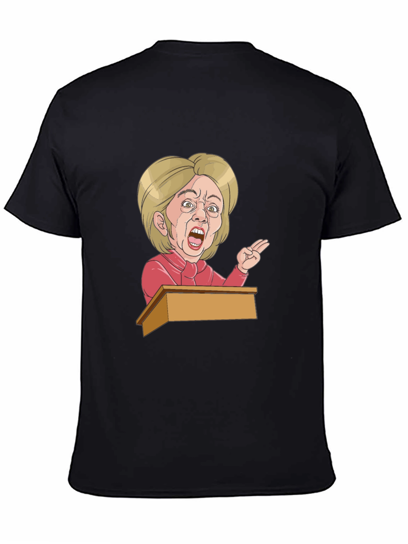 Hillary Clinton Cartoon Graphic T-Shirt
