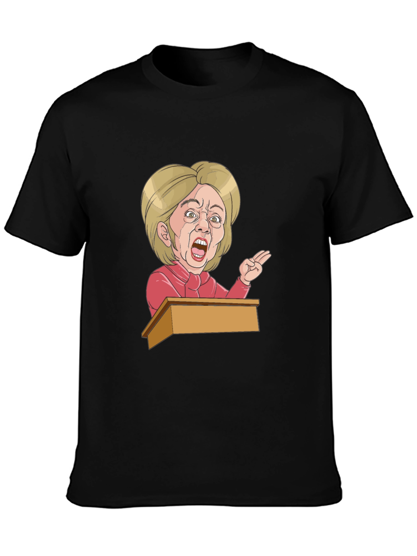 Hillary Clinton Cartoon Graphic T-Shirt