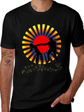 Sunset Fist Bump Black Graphic Tee