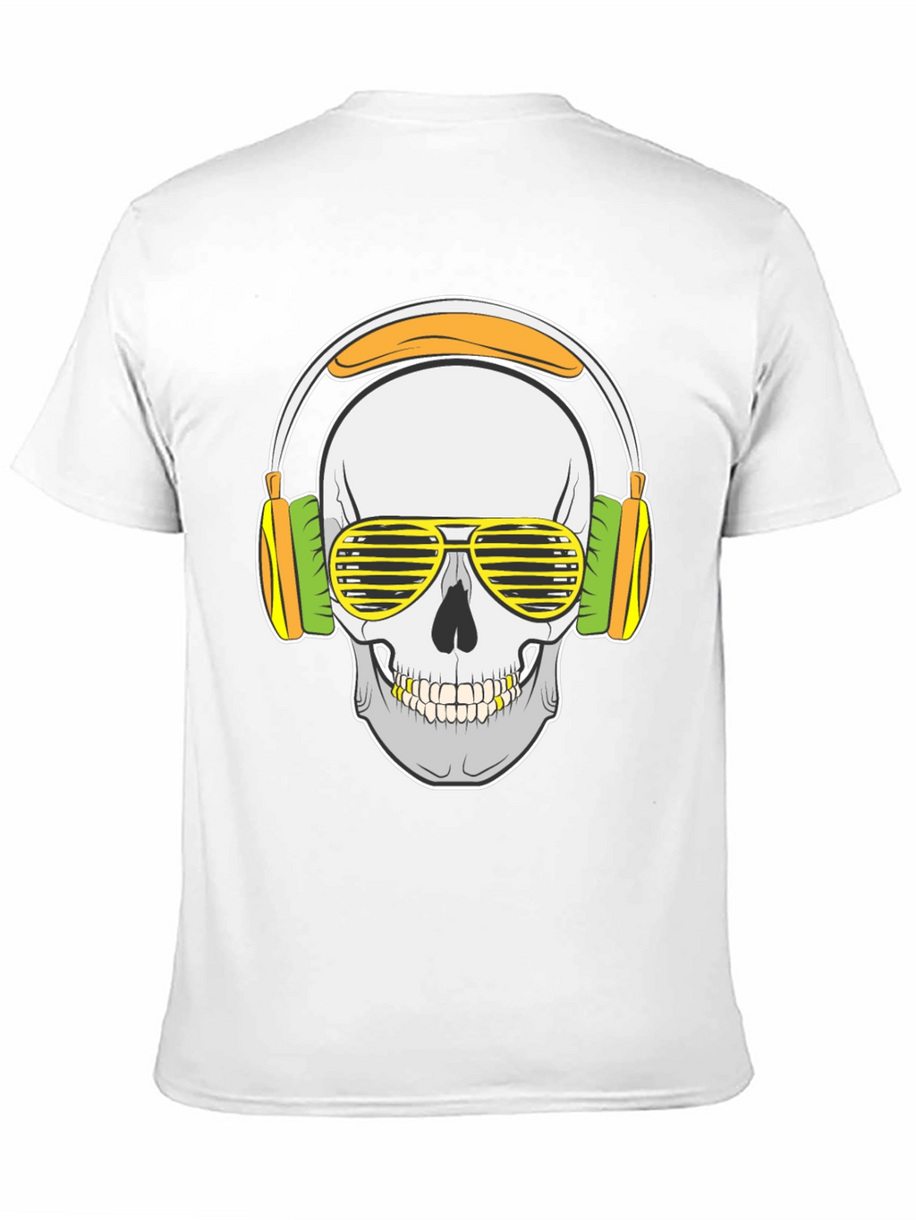 Skull with Headphones Graphic T-Shirt