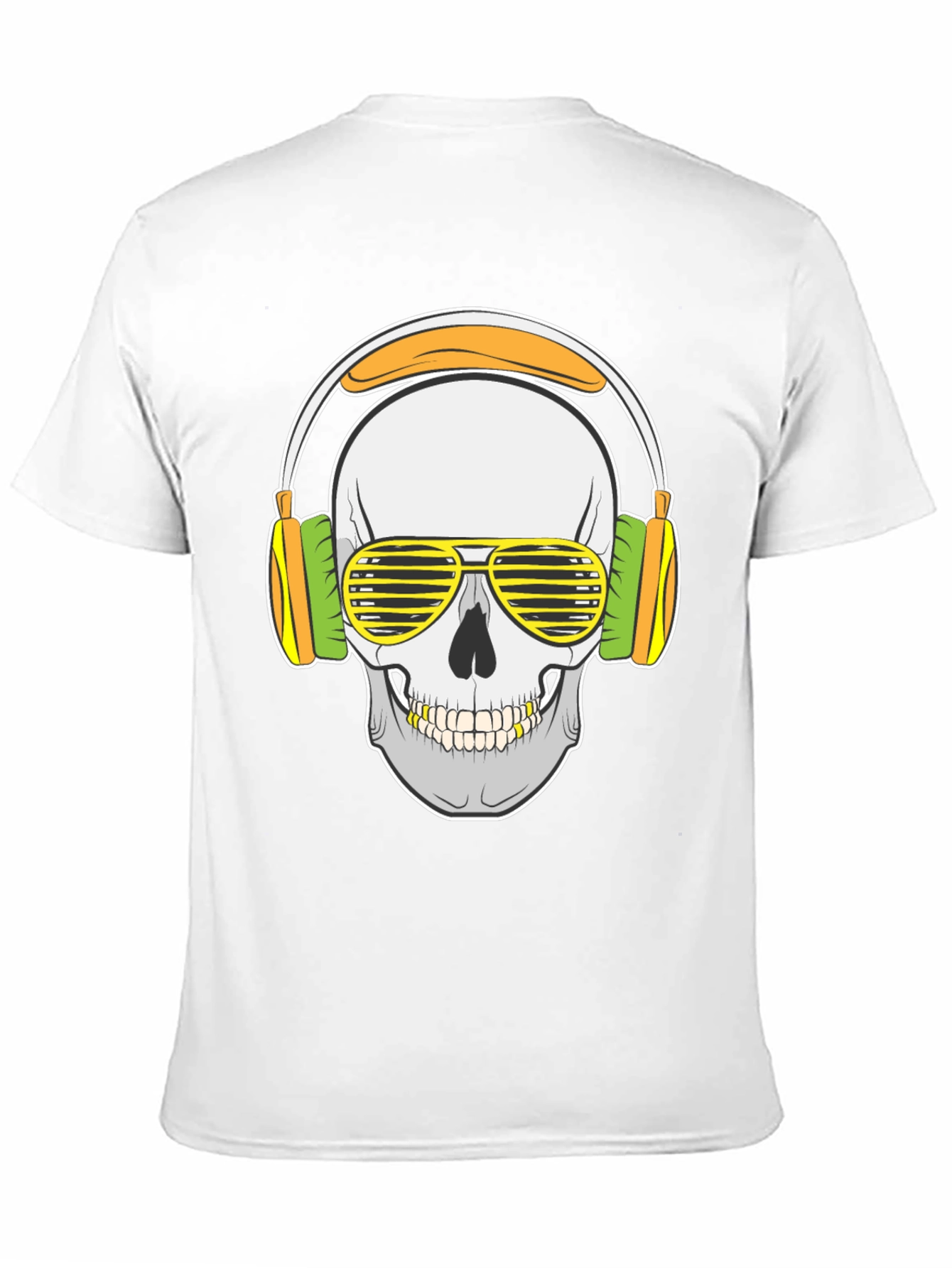 Skull with Headphones Graphic T-Shirt