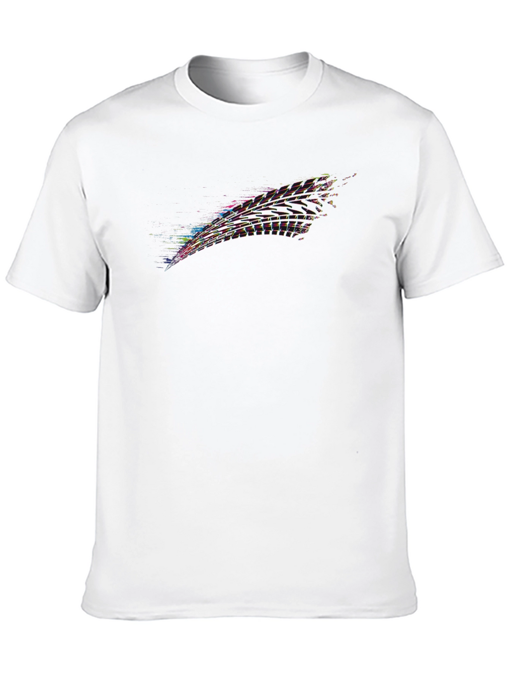 Abstract Glitch Black Tee