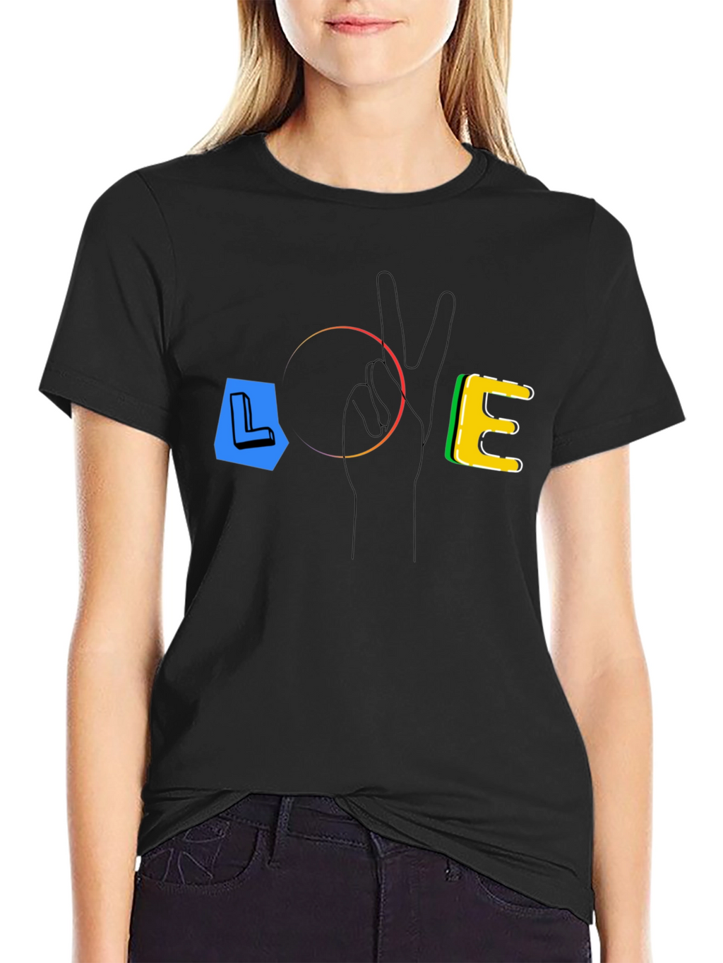 LOVE T-Shirt - Peace & Positivity Black Tee