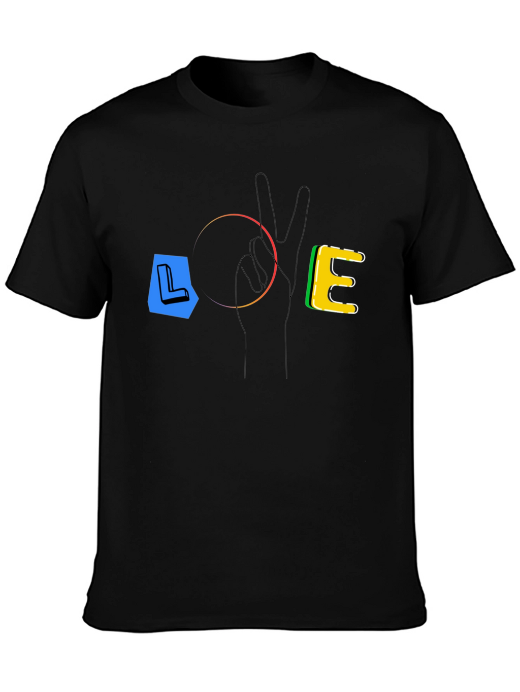 LOVE T-Shirt - Peace & Positivity Black Tee