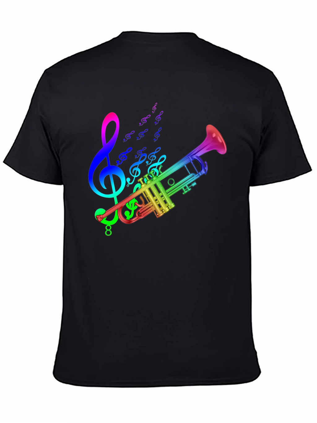 Rainbow Trumpet T-Shirt - Music Lover Tee