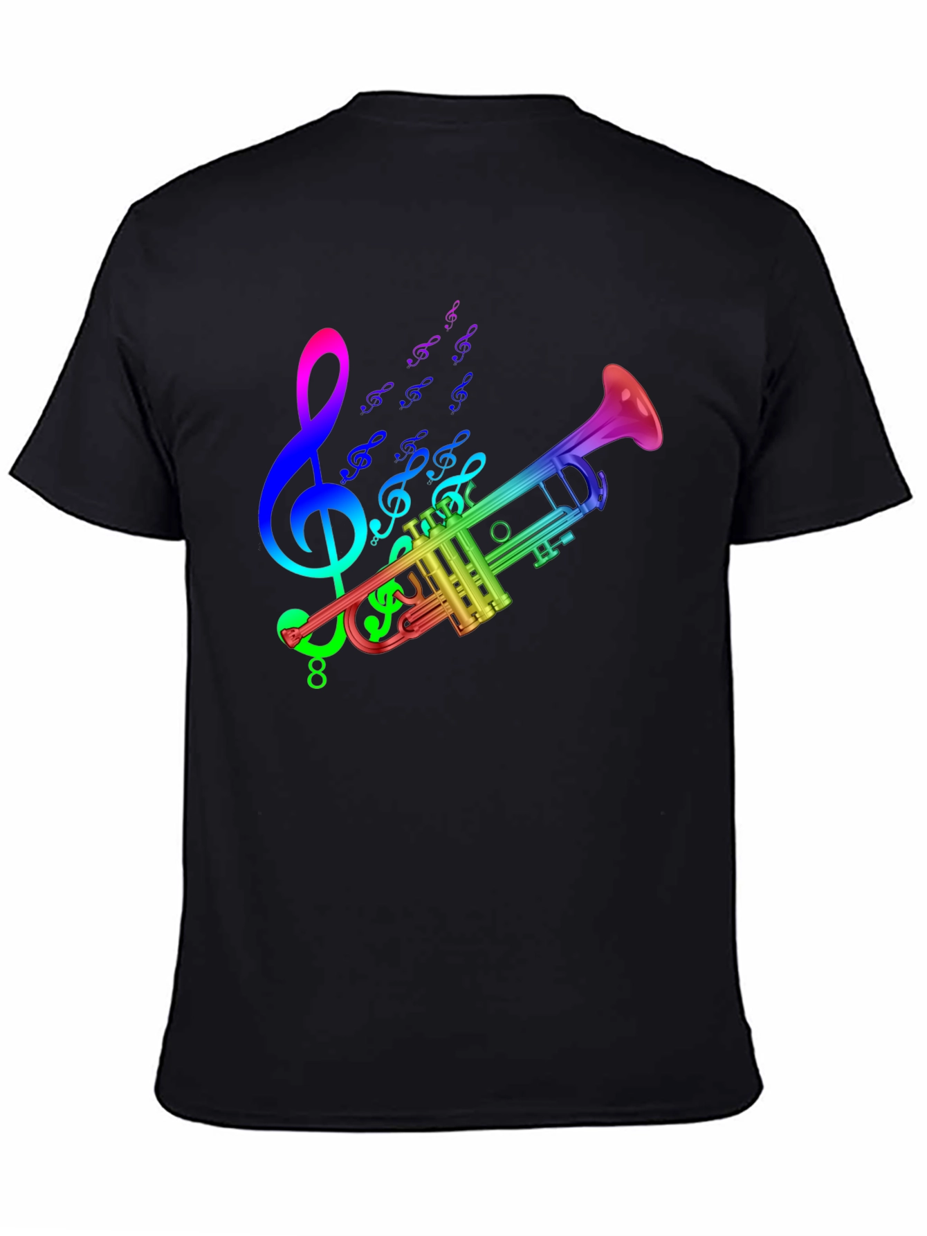 Rainbow Trumpet T-Shirt - Music Lover Tee