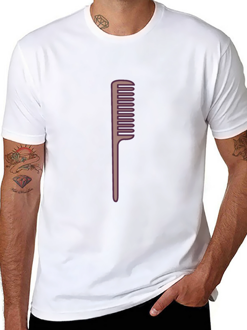 Comb Graphic Tee - Mens Black T-Shirt