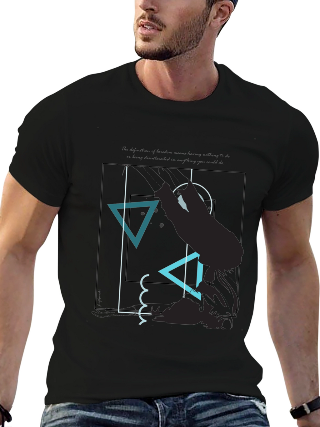 Abstract Graphic Tee - Modern Mens T-Shirt