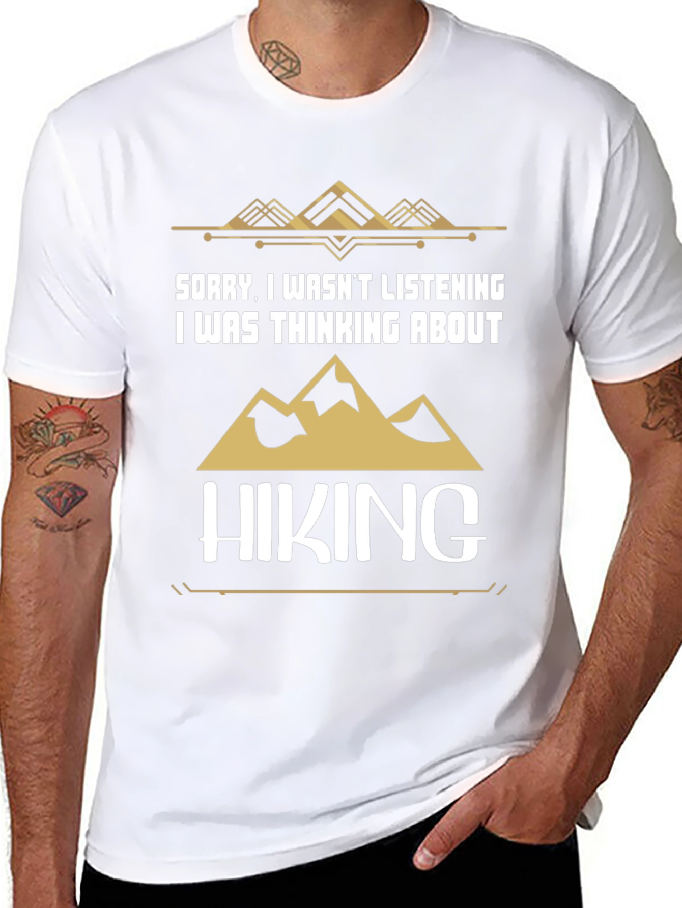 Hiking T-Shirt - Sorry Thinking About Hiking