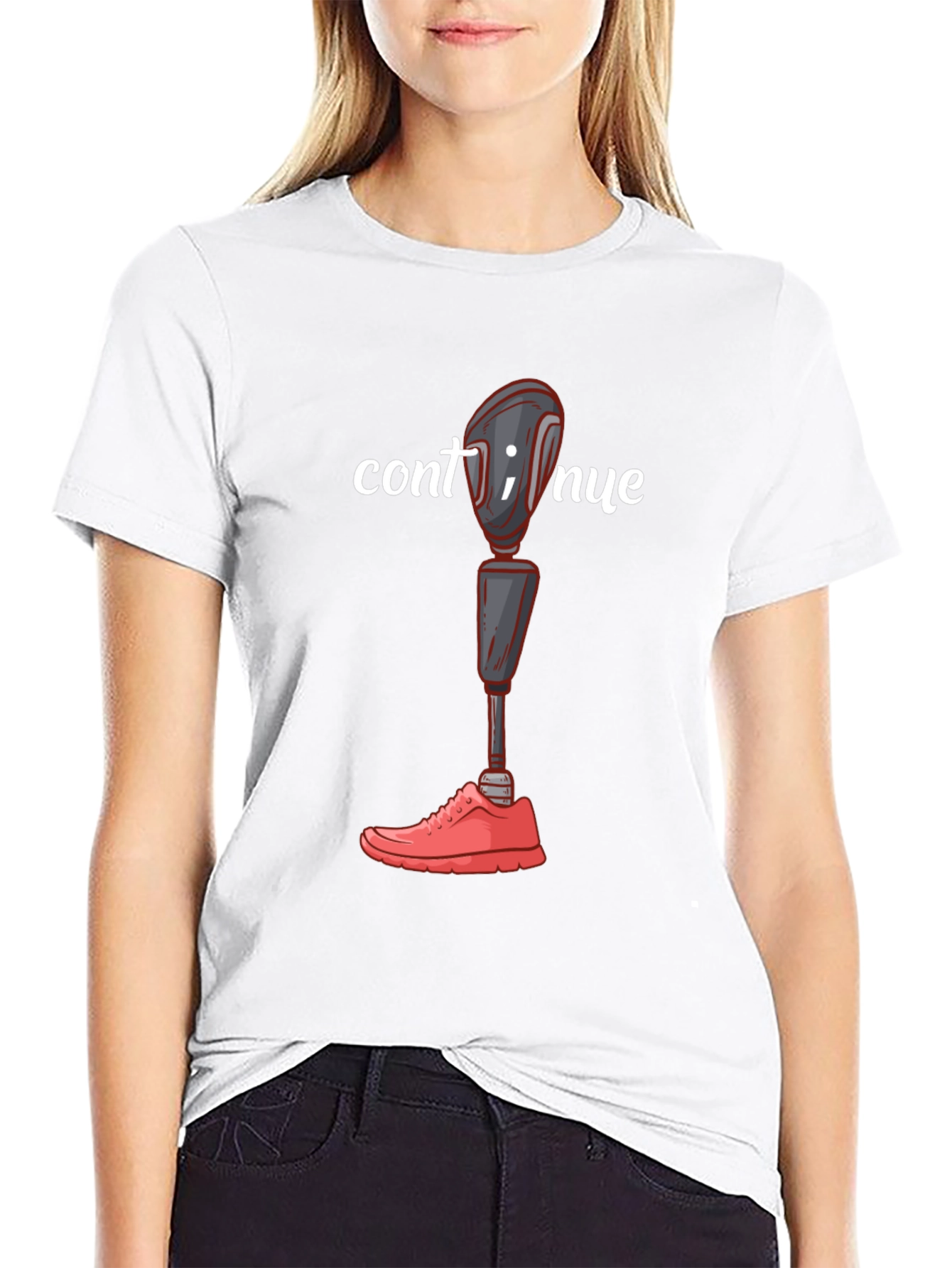Continue Amputee Humor Graphic T-Shirt