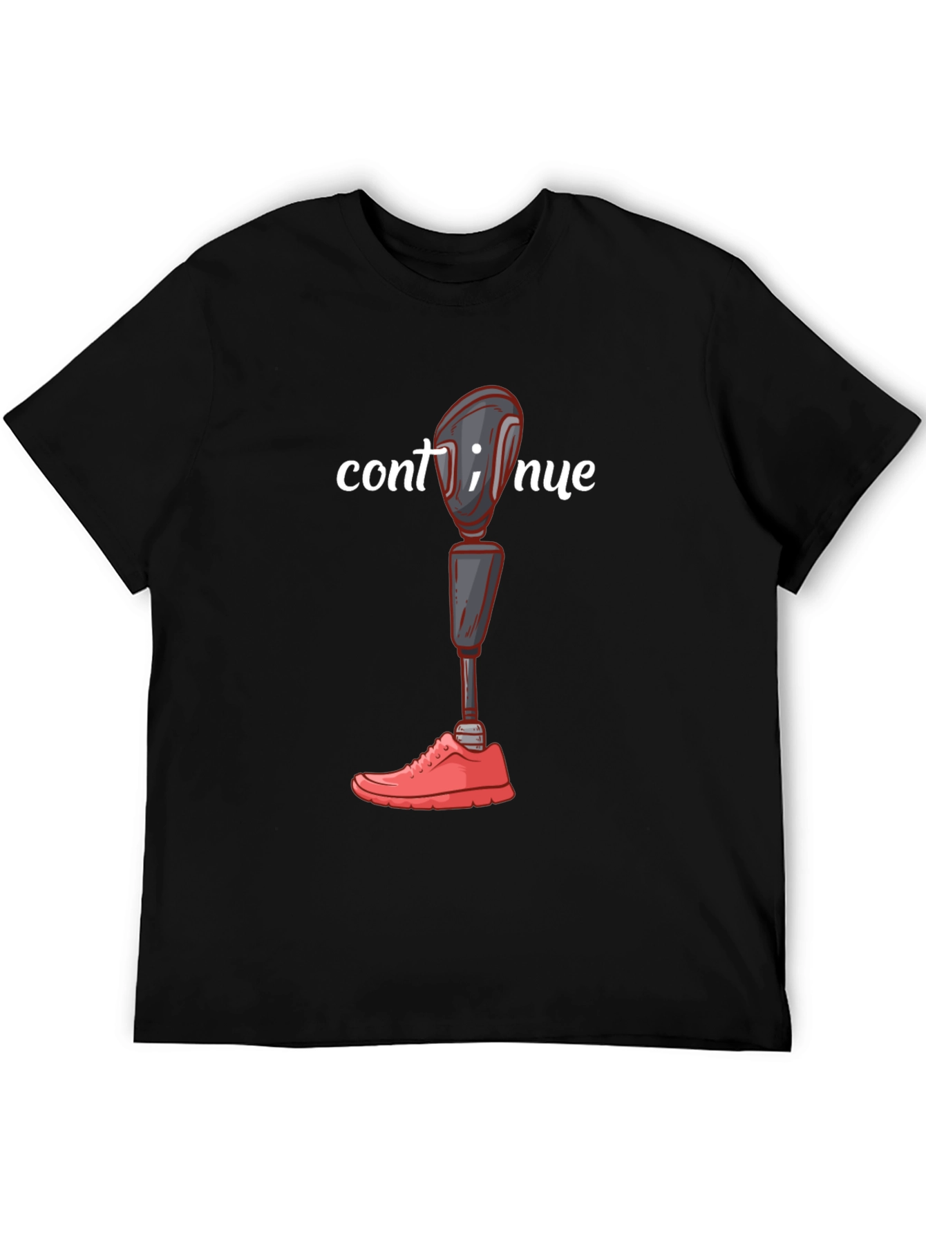 Continue Amputee Humor Graphic T-Shirt