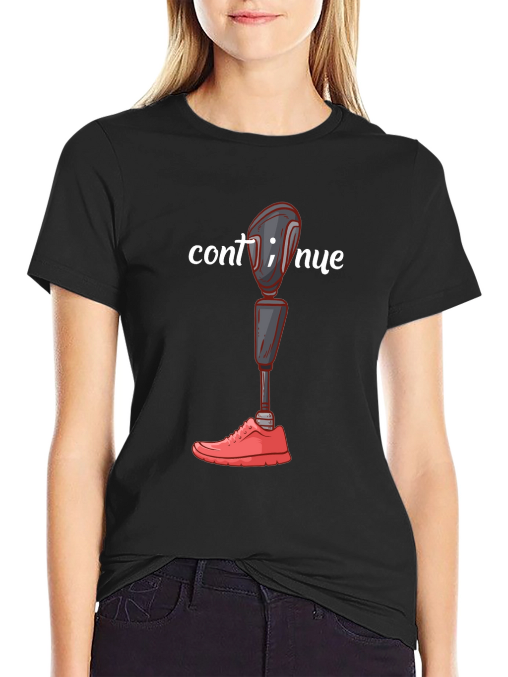 Continue Amputee Humor Graphic T-Shirt