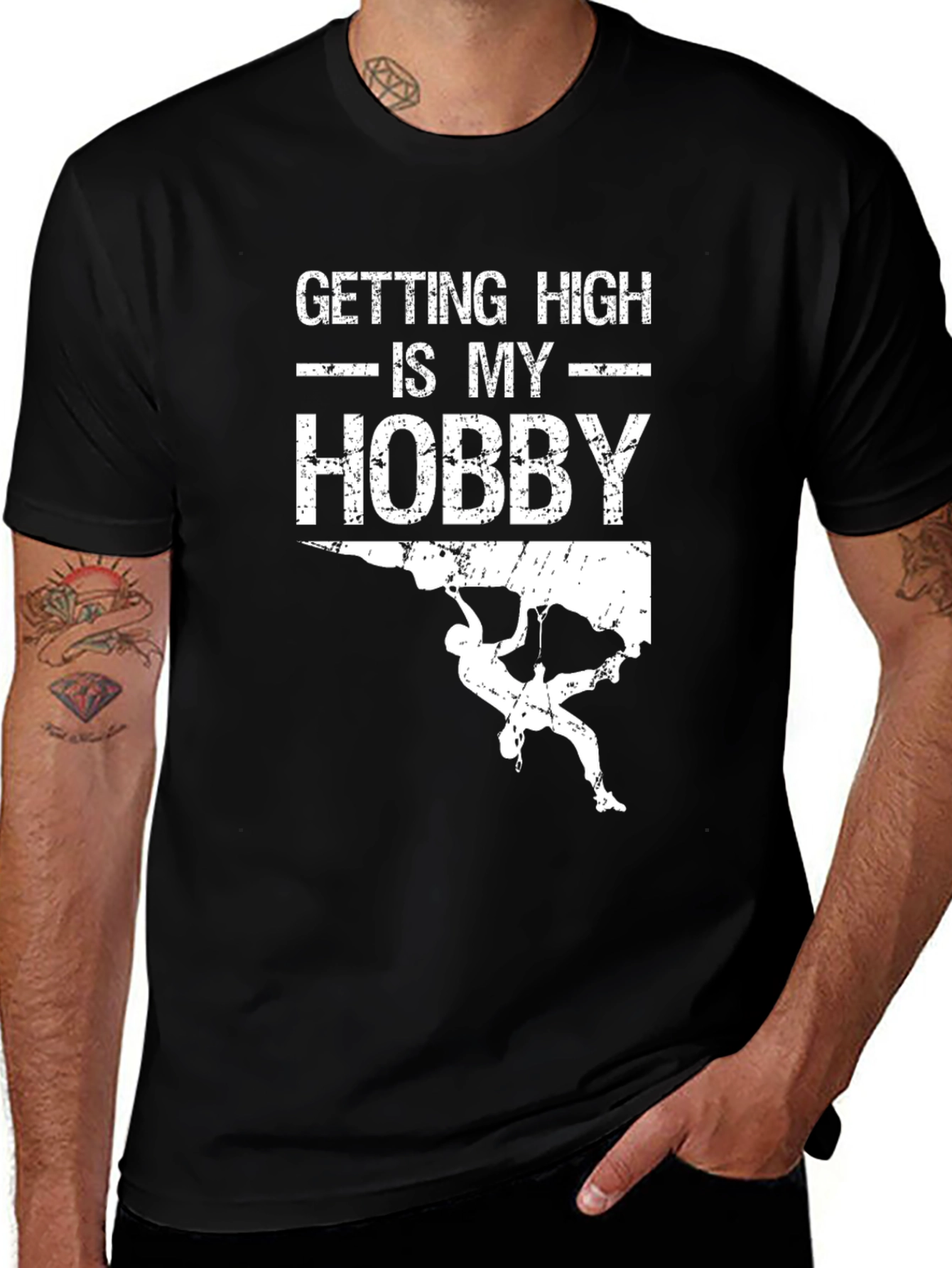 Getting High Is My Hobby T-Shirt Rock Climbing