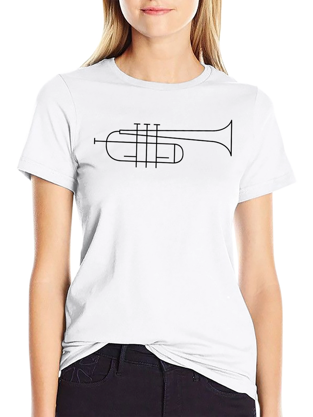 Minimalist Trumpet T-Shirt - Classic Black Tee