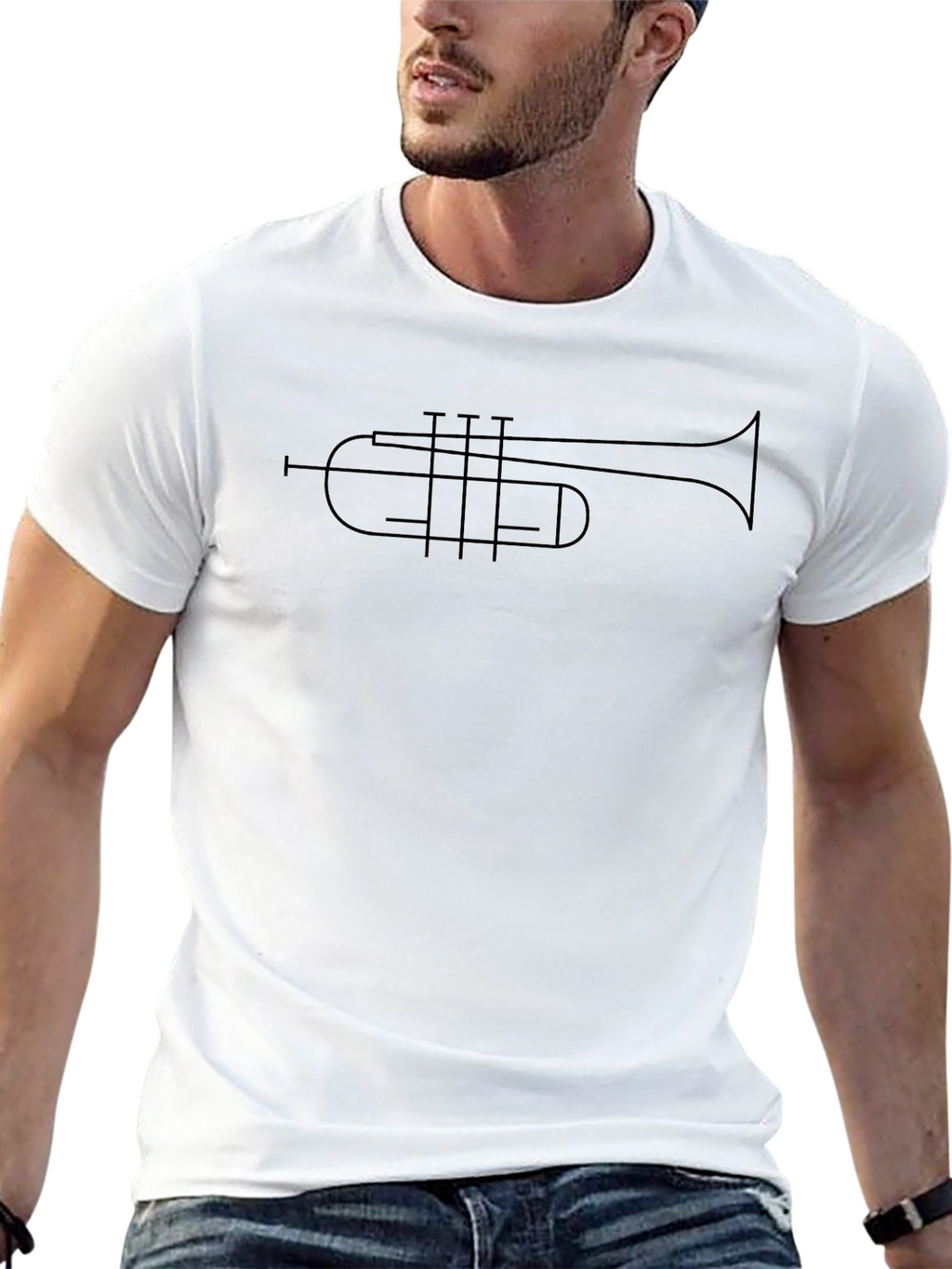 Minimalist Trumpet T-Shirt - Classic Black Tee