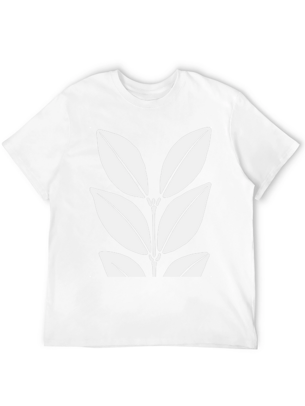 Leaf Print Black T-Shirt