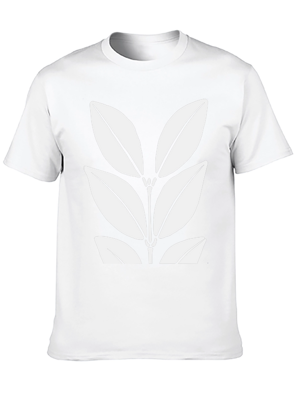 Leaf Print Black T-Shirt