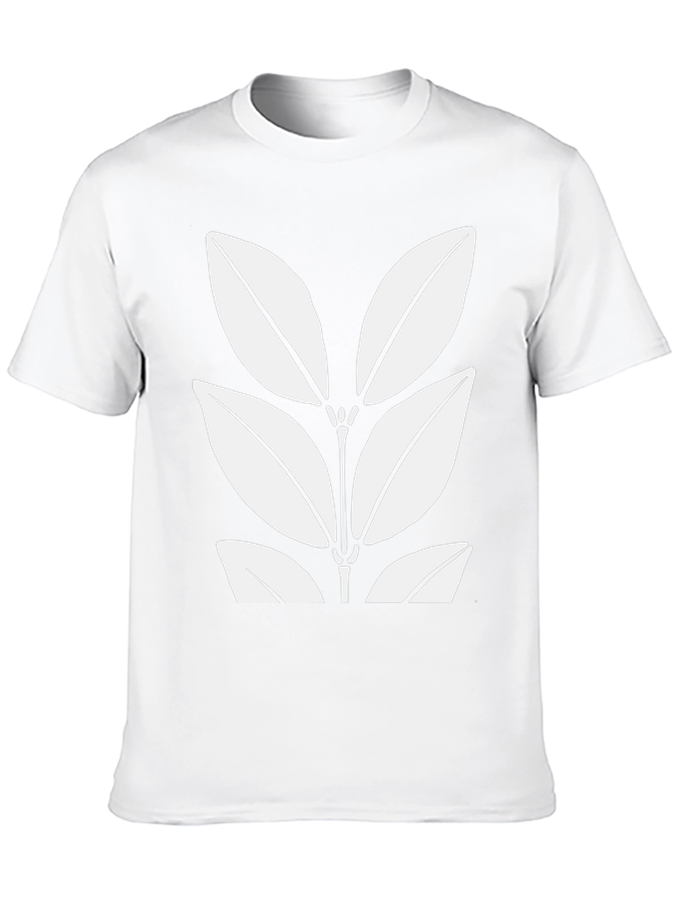 Leaf Print Black T-Shirt