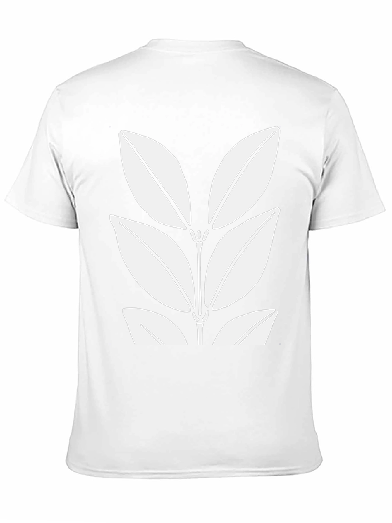 Leaf Print Black T-Shirt