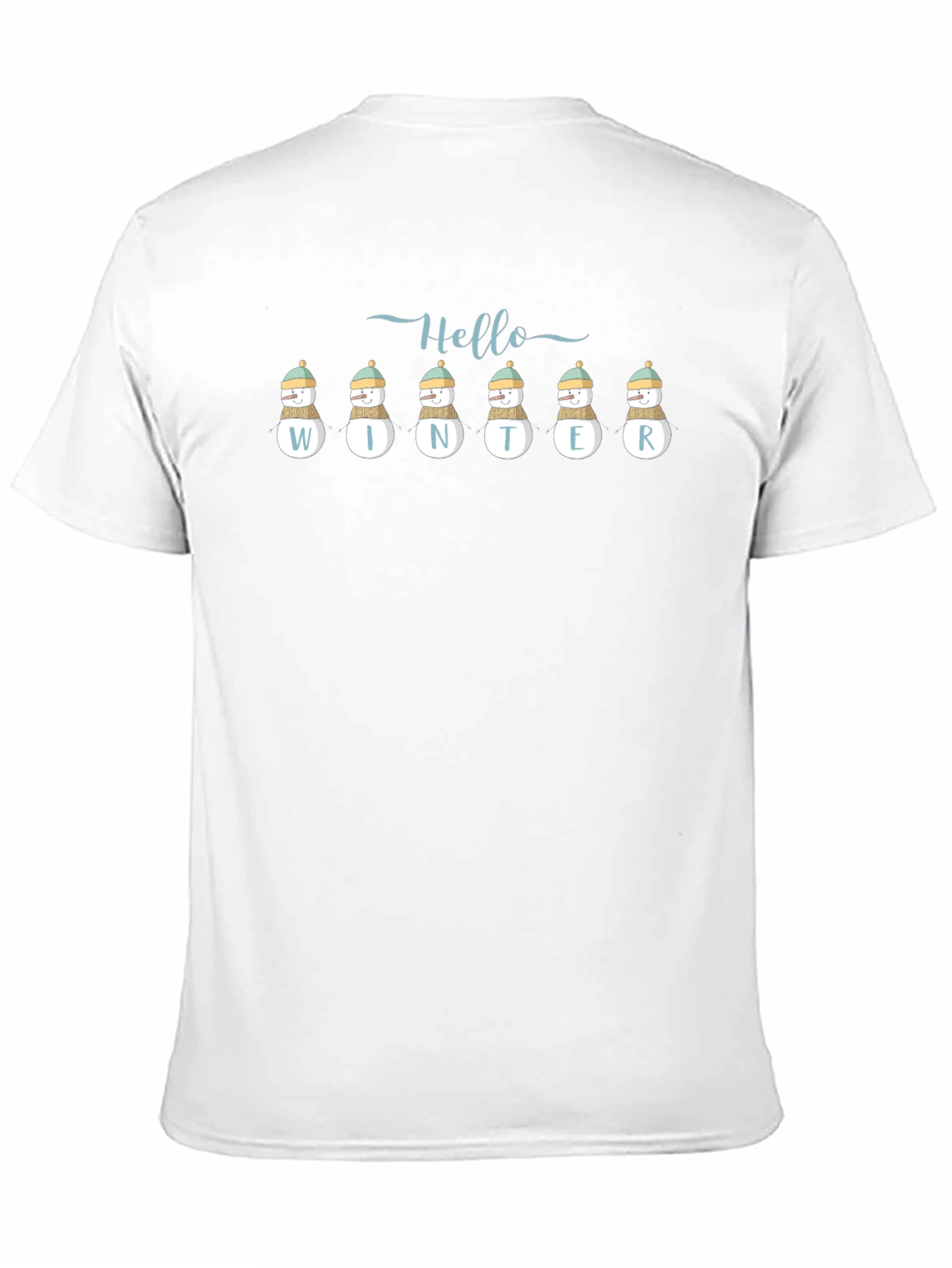 Hello Winter Snowman Graphic T-Shirt